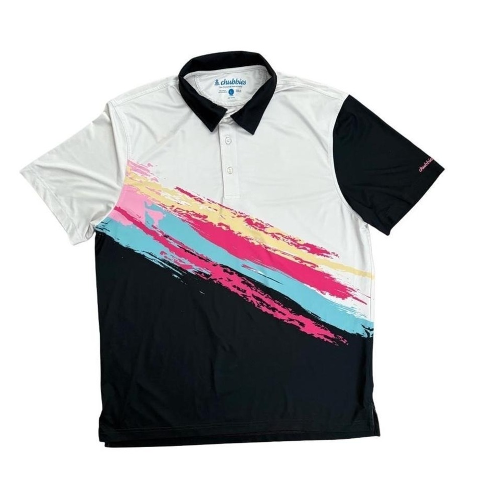 Chubbies "The Tennis Champ" Performance Polo shirt.  Size L
